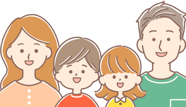 4人家族のイラスト