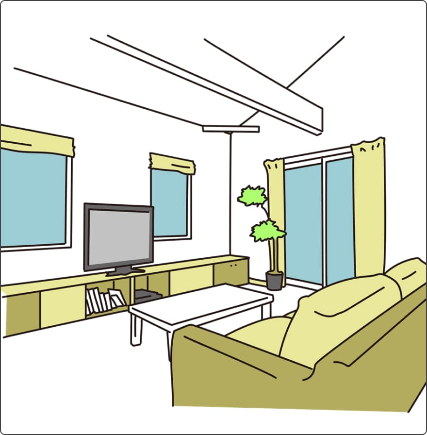 フルリノベーションの様子がわかるイラスト