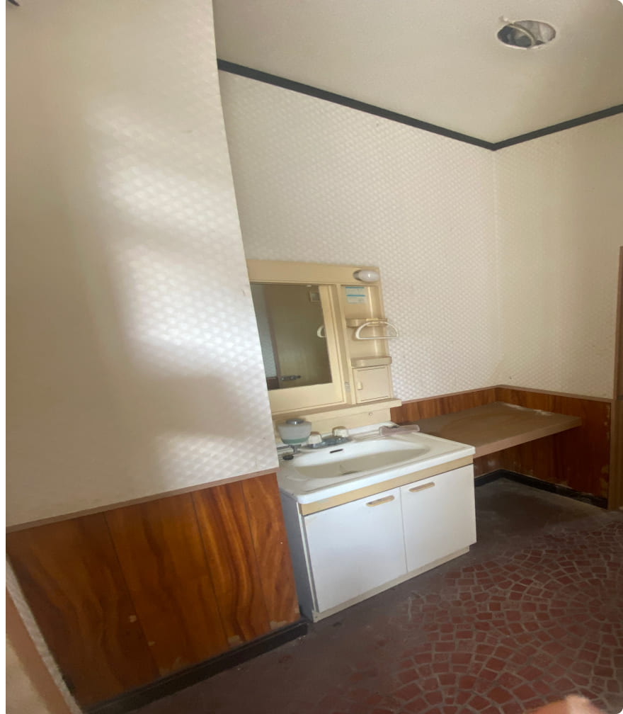 リフォーム前の洗面台