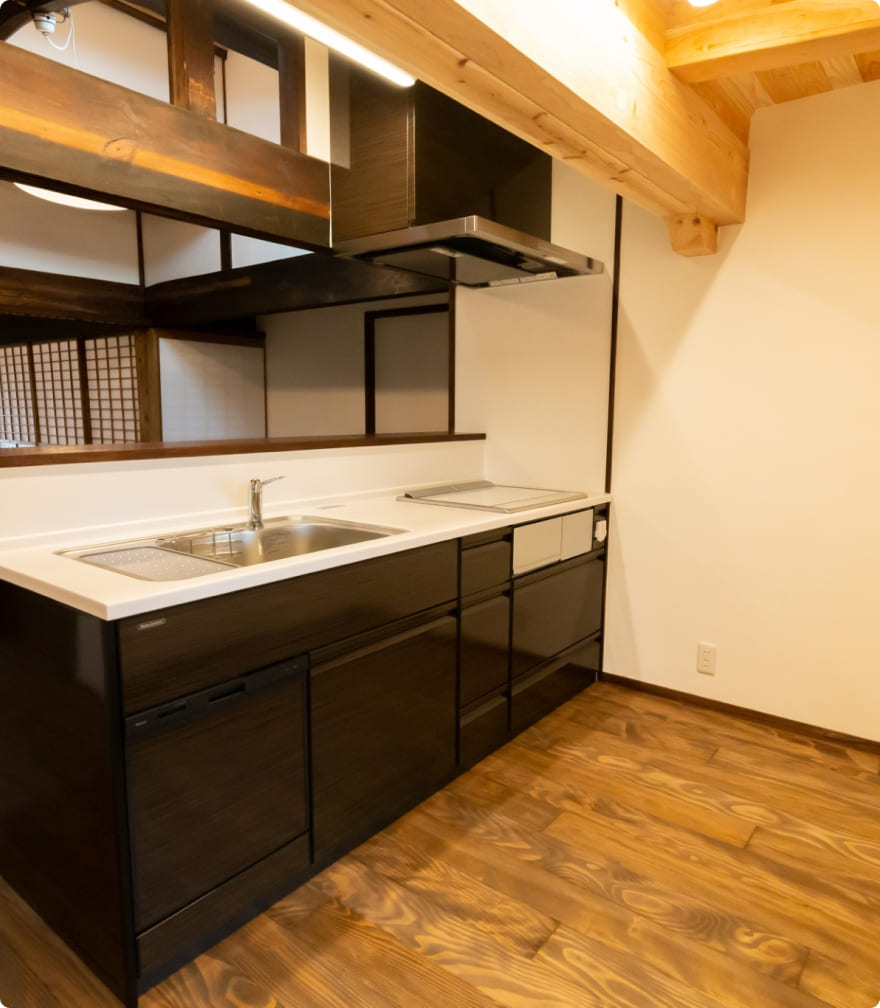 ゆとりあるセカンドライフを送る家のキッチン