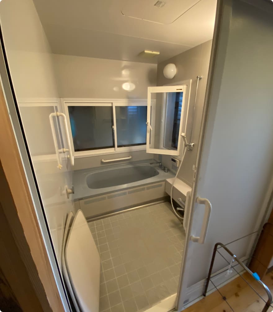 昔のタイル張りのお風呂