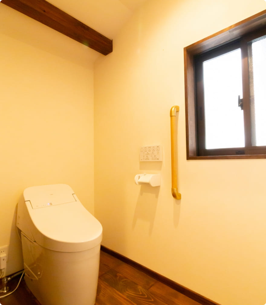 ゆとりあるセカンドライフを送る家のトイレ