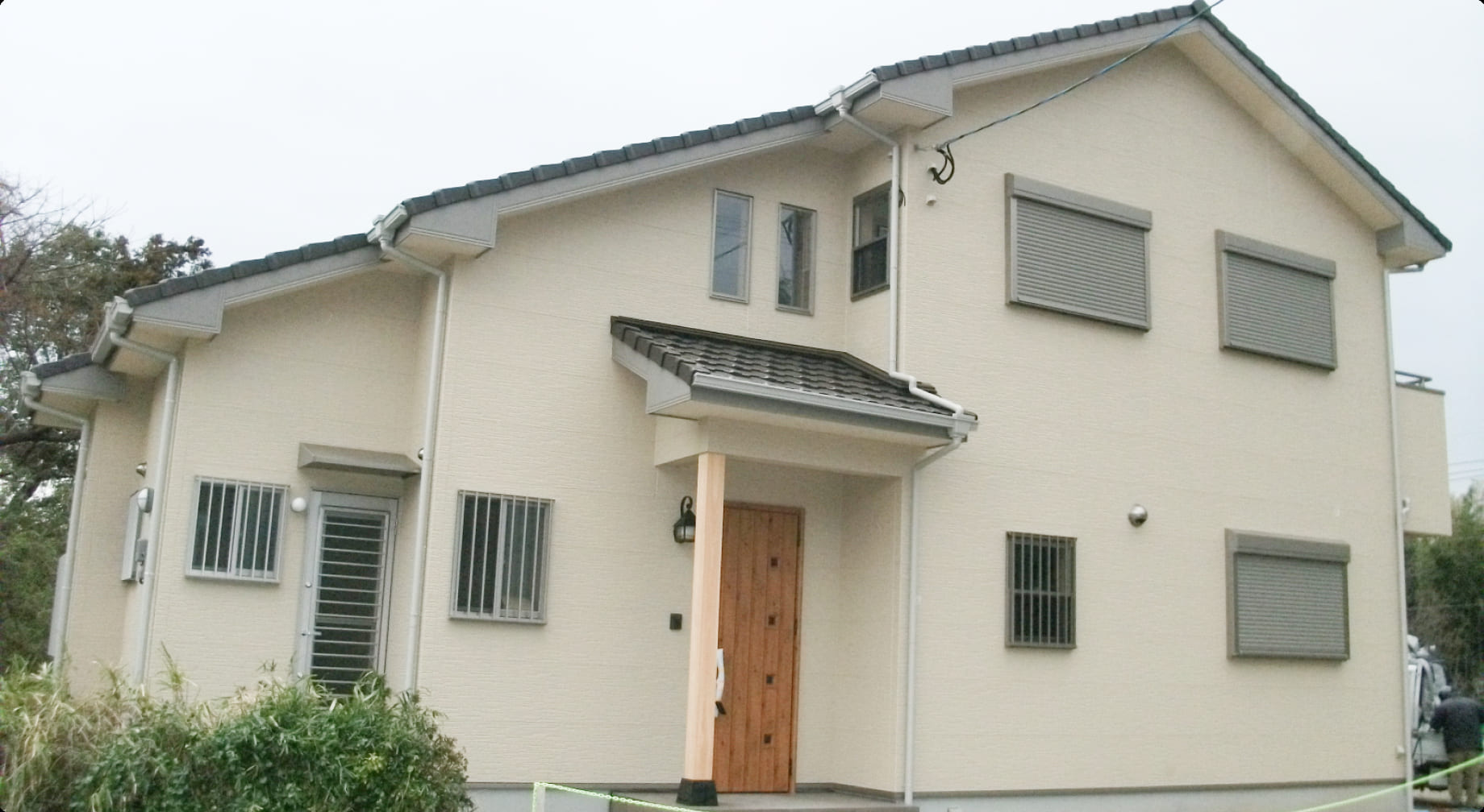 木のぬくもりを感じられる家の外観